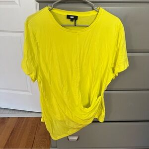 DKNY Bright Yellow Short Sleeve Top